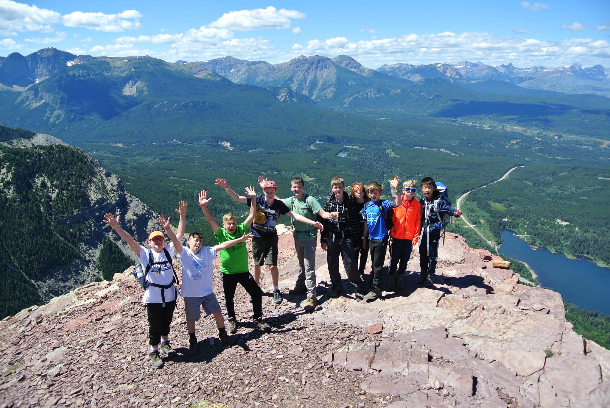 Cub pack enjoying the view from Table Mountain near Pincher Creek